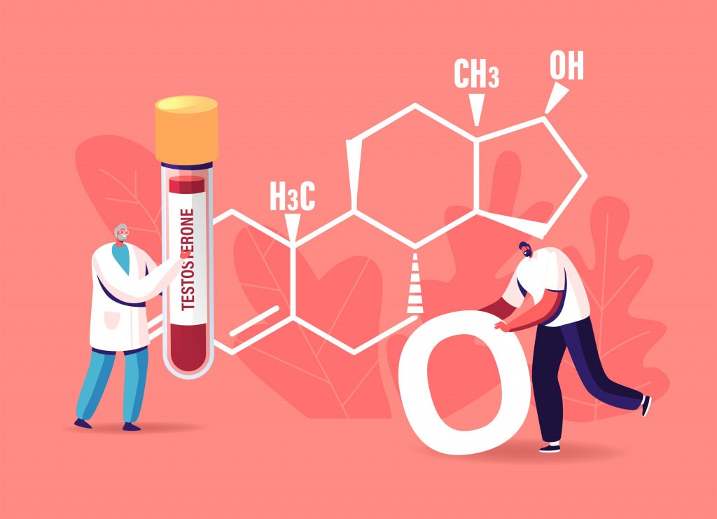 testosterone blood test illustration