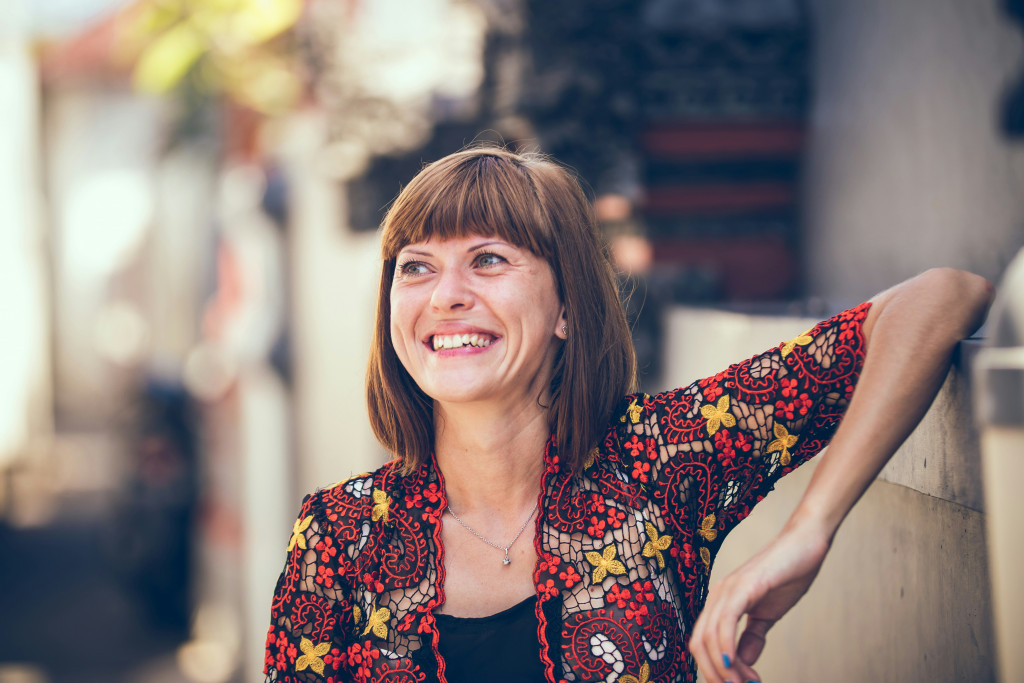 smiling female patient
